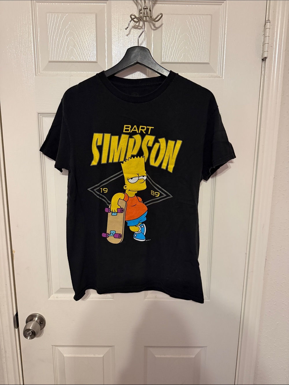 Bart Simpson Graphic Tee - Black with Yellow & Multicolor Print